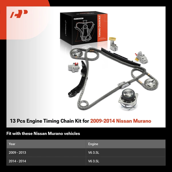 13 Pcs Engine Timing Chain Kit for 2009-2014 Nissan Murano