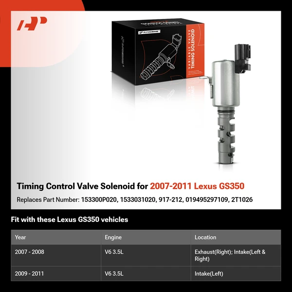 Timing Control Valve Solenoid for 2007-2011 Lexus GS350
