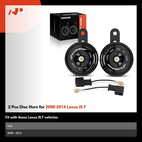 2 Pcs Disc Horn for 2008-2014 Lexus IS F