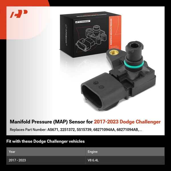 Manifold Pressure (MAP) Sensor for 2017-2023 Dodge Challenger
