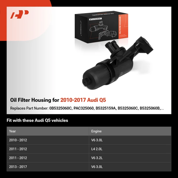 Oil Filter Housing for 2010-2017 Audi Q5