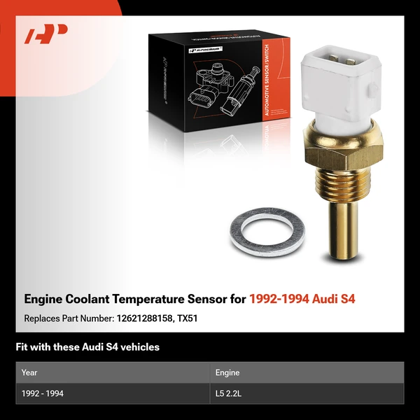 Engine Coolant Temperature Sensor for 1992-1994 Audi S4