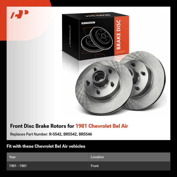 Front Disc Brake Rotors for 1981 Chevrolet Bel Air