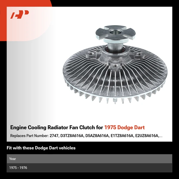 Engine Cooling Radiator Fan Clutch for 1975 Dodge Dart