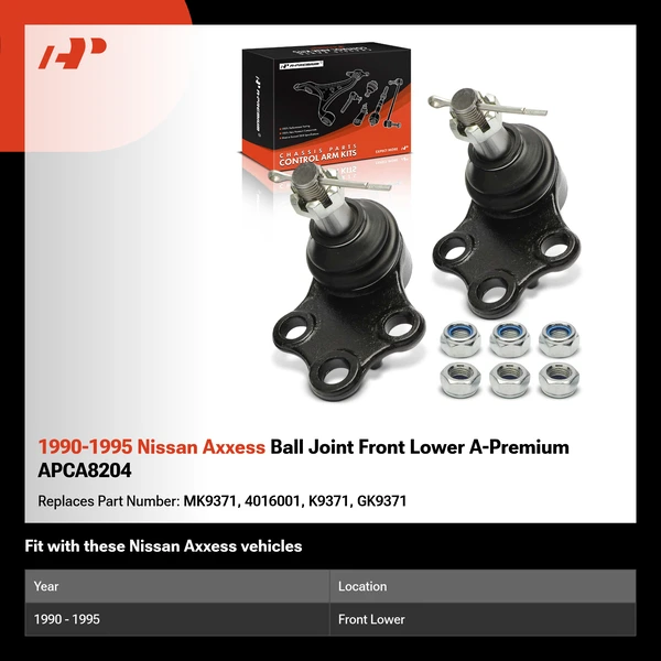 1990-1995 Nissan Axxess Ball Joint Front Lower A-Premium APCA8204