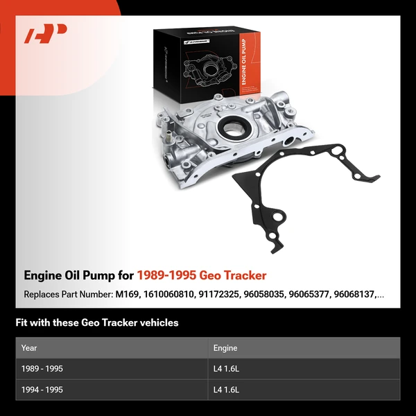 Engine Oil Pump for 1989-1995 Geo Tracker