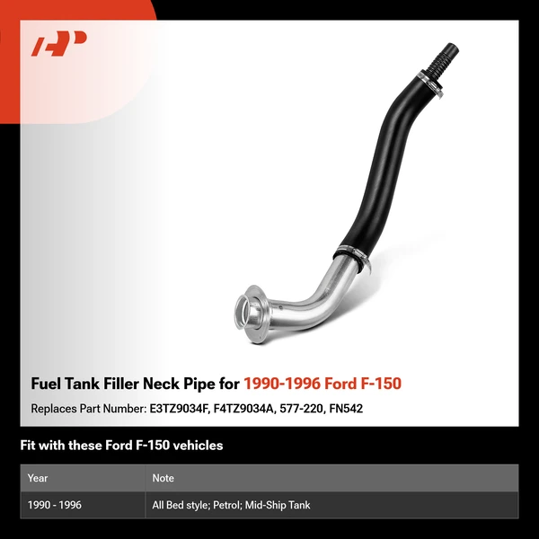 Fuel Tank Filler Neck Pipe for 1990-1996 Ford F-150