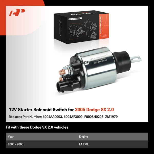 12V Starter Solenoid Switch for 2005 Dodge SX 2.0