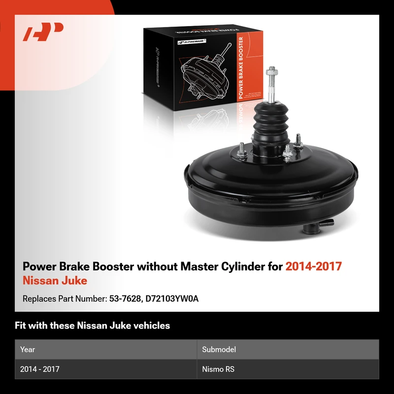 Power Brake Booster without Master Cylinder for 2014-2017 Nissan Juke