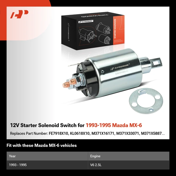 12V Starter Solenoid Switch for 1993-1995 Mazda MX-6