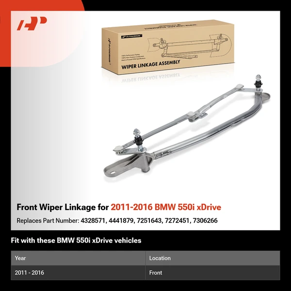 Front Wiper Linkage for 2011-2016 BMW 550i xDrive