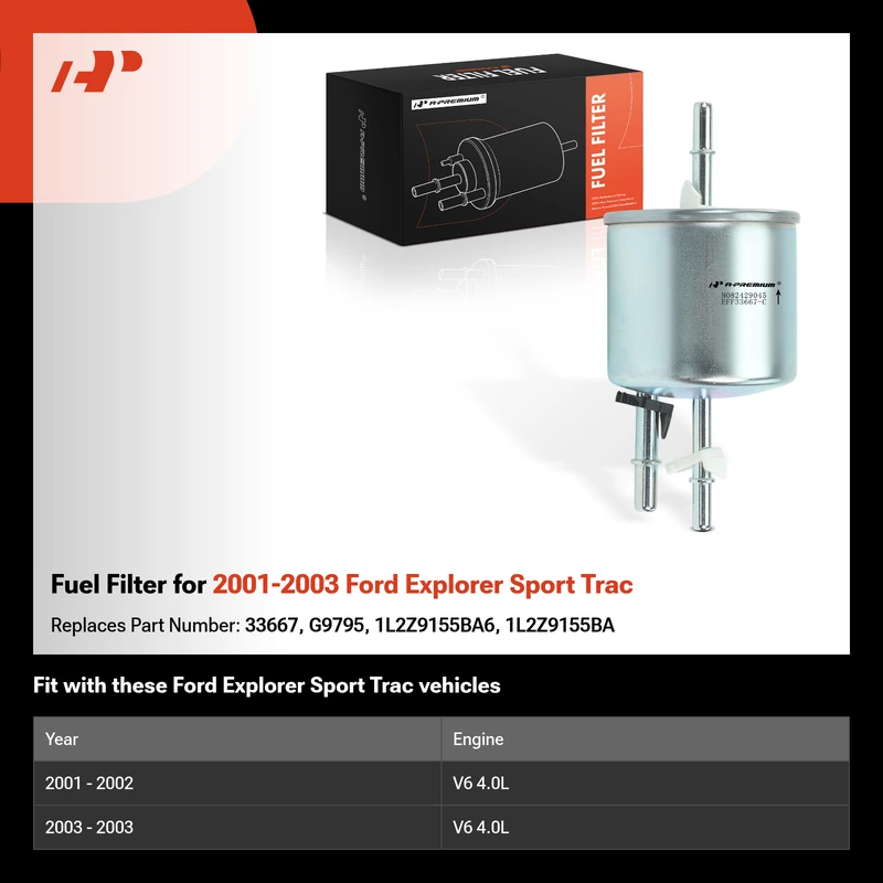 Fuel Filter for 2001-2003 Ford Explorer Sport Trac