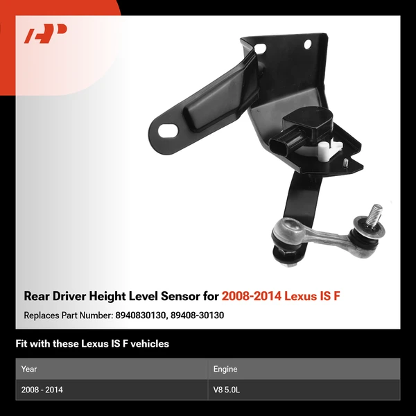 Rear Driver Height Level Sensor for 2008-2014 Lexus IS F