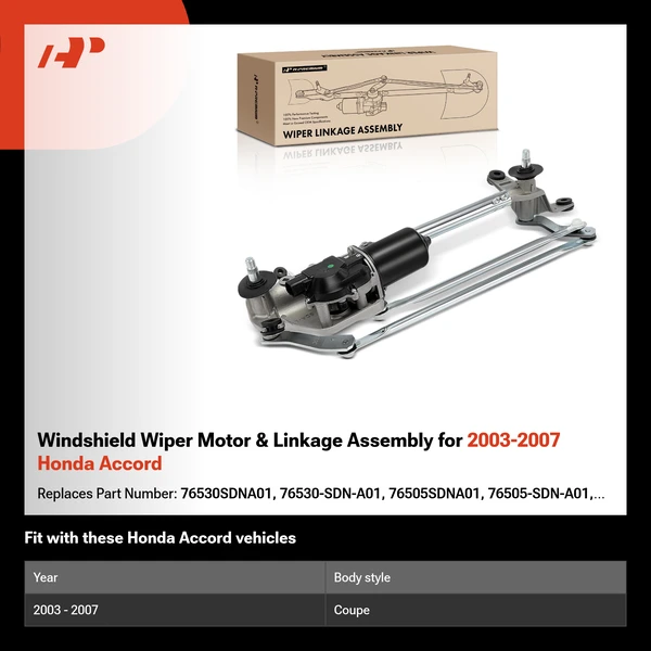 Windshield Wiper Motor & Linkage Assembly for 2003-2007 Honda Accord