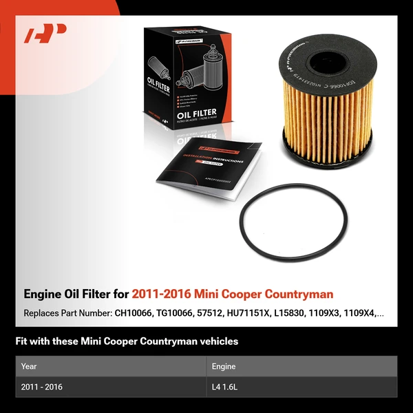 Engine Oil Filter for 2011-2016 Mini Cooper Countryman