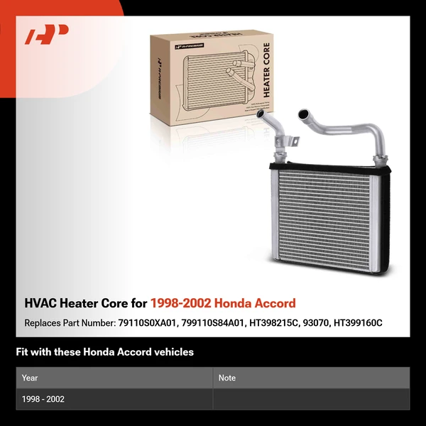 HVAC Heater Core for 1998-2002 Honda Accord