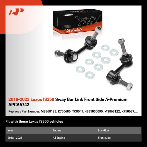 2018-2023 Lexus IS350 Sway Bar Link Front Side A-Premium APCA6742
