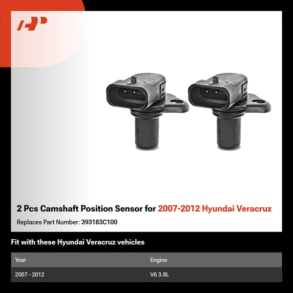 2 Pcs Camshaft Position Sensor for 2007-2012 Hyundai Veracruz