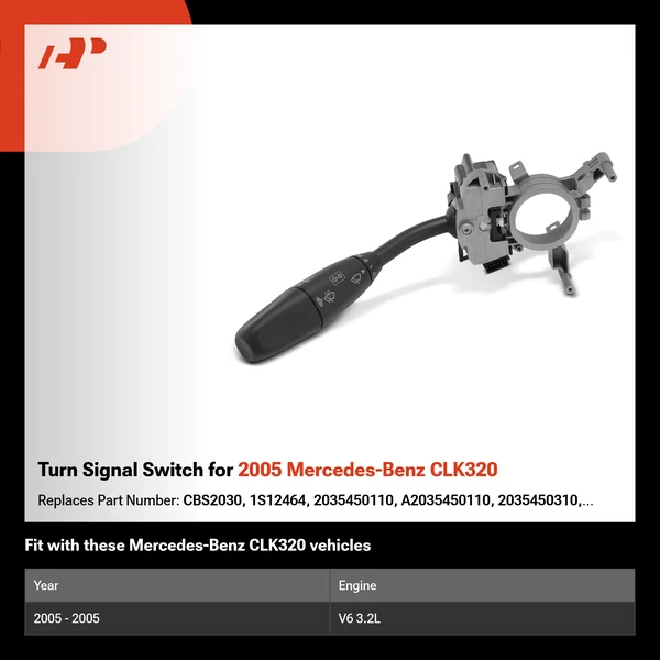 Turn Signal Switch for 2005 Mercedes-Benz CLK320