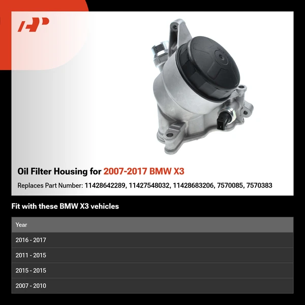 Oil Filter Housing for 2007-2017 BMW X3