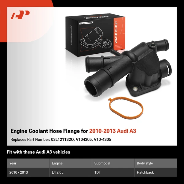 Engine Coolant Hose Flange for 2010-2013 Audi A3
