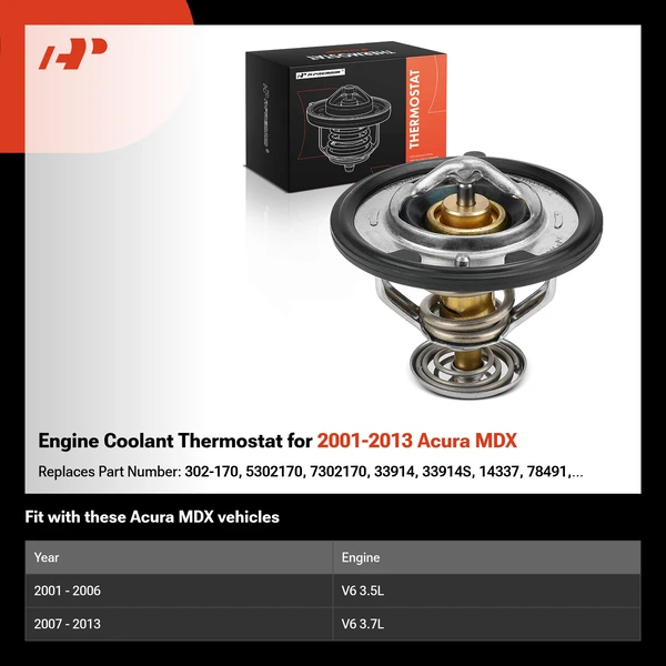 Engine Coolant Thermostat for 2001-2013 Acura MDX