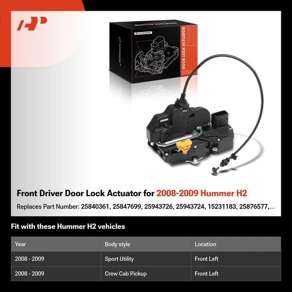 Front Driver Door Lock Actuator for 2008-2009 Hummer H2