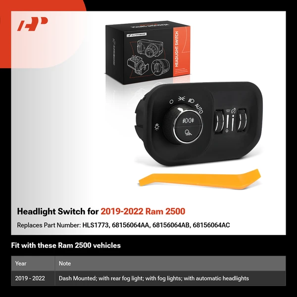 Headlight Switch for 2019-2022 Ram 2500