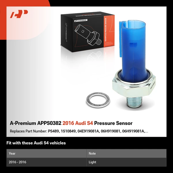 A-Premium APPS0382 2016 Audi S4 Pressure Sensor