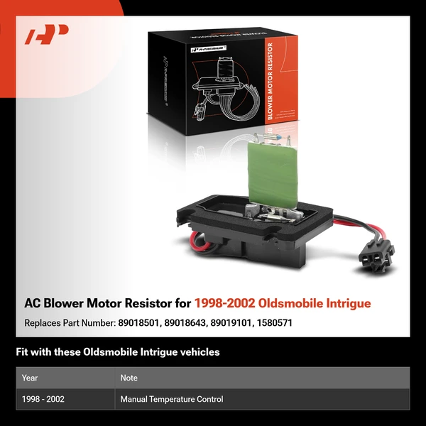AC Blower Motor Resistor for 1998-2002 Oldsmobile Intrigue