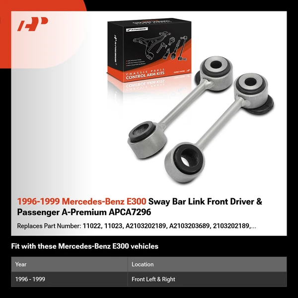 1996-1999 Mercedes-Benz E300 Sway Bar Link Front Driver & Passenger A-Premium APCA7296
