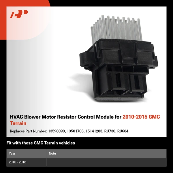 HVAC Blower Motor Resistor Control Module for 2010-2015 GMC Terrain