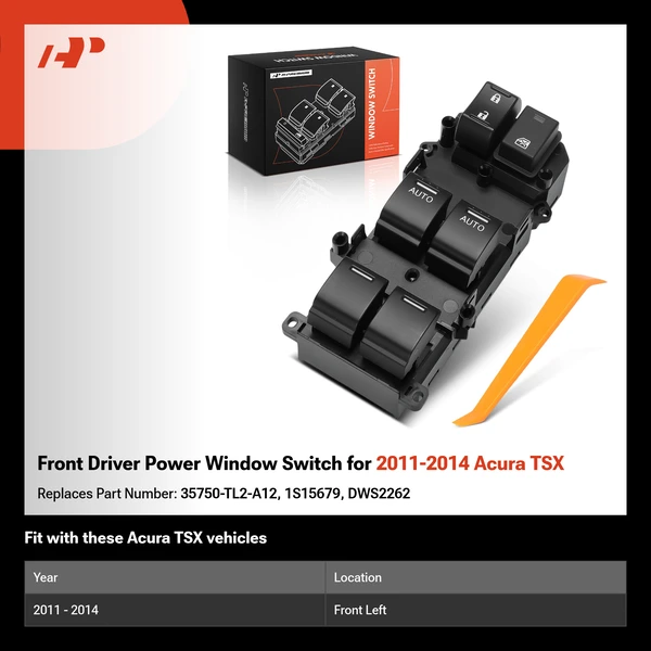 Front Driver Power Window Switch for 2011-2014 Acura TSX