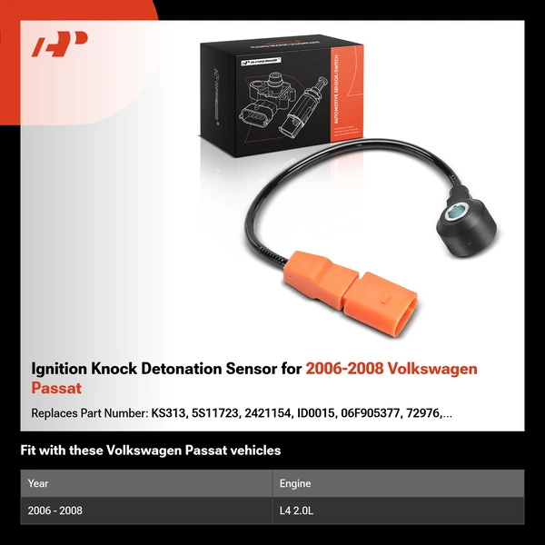 Ignition Knock Detonation Sensor for 2006-2008 Volkswagen Passat