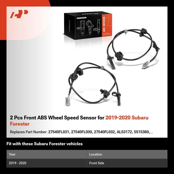 2 Pcs Front ABS Wheel Speed Sensor for 2019-2020 Subaru Forester