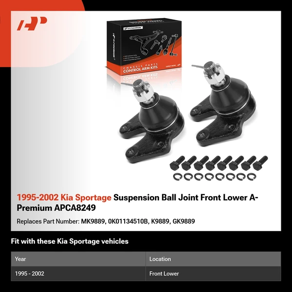 1995-2002 Kia Sportage Suspension Ball Joint Front Lower A-Premium APCA8249