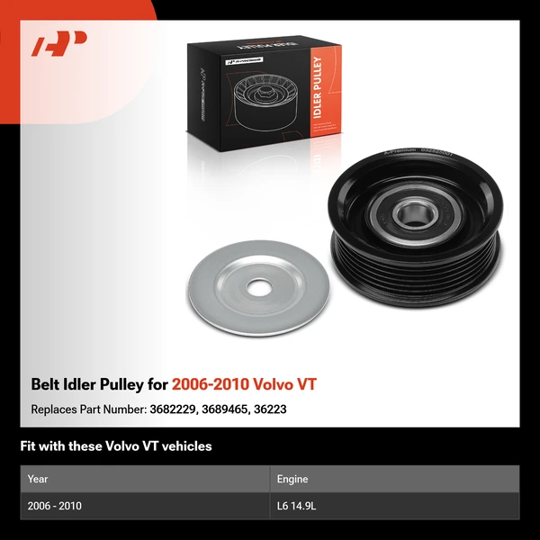 Belt Idler Pulley for 2006-2010 Volvo VT