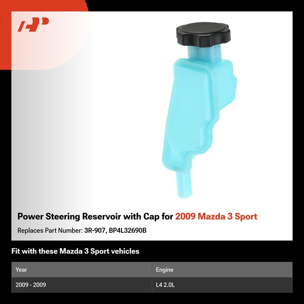 Power Steering Reservoir with Cap for 2009 Mazda 3 Sport