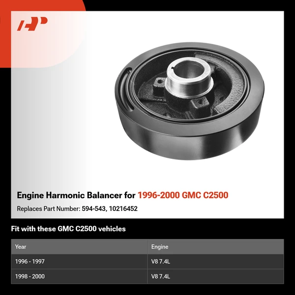 Engine Harmonic Balancer for 1996-2000 GMC C2500