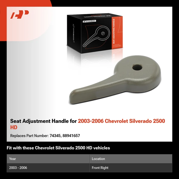 Seat Adjustment Handle for 2003-2006 Chevrolet Silverado 2500 HD