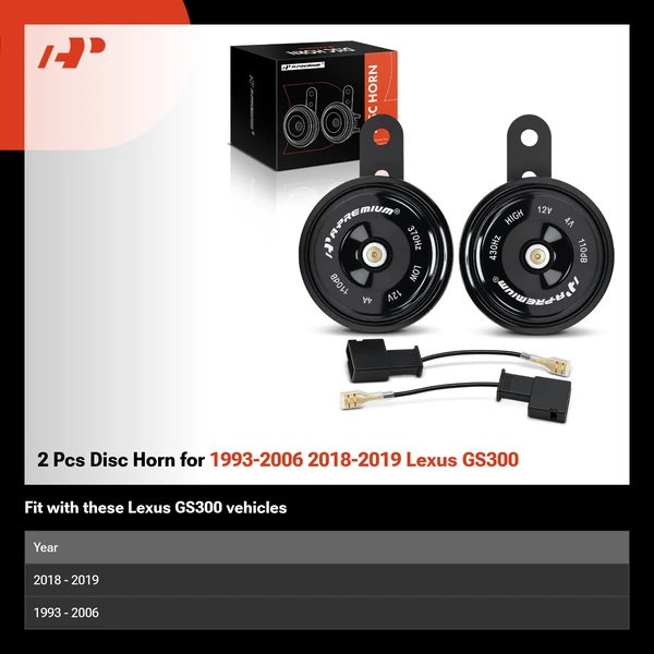 2 Pcs Disc Horn for 1993-2006 2018-2019 Lexus GS300
