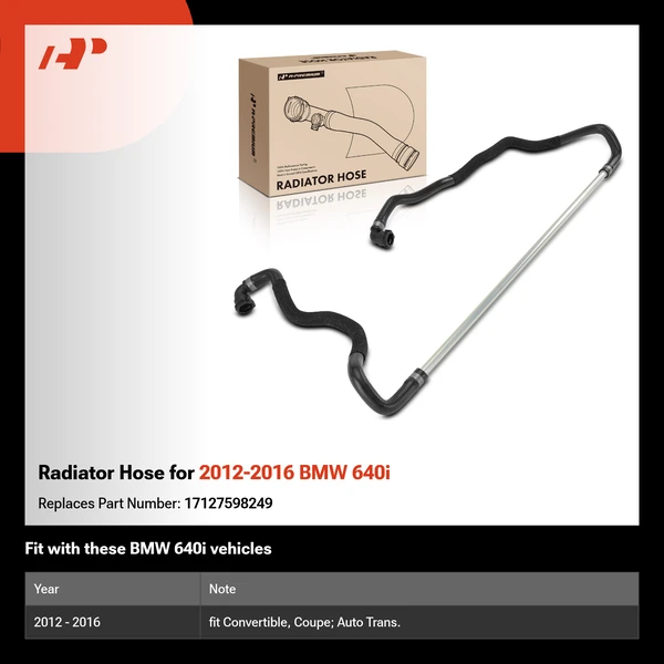 Radiator Hose for 2012-2016 BMW 640i