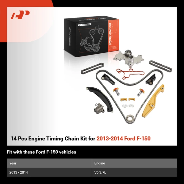14 Pcs Engine Timing Chain Kit for 2013-2014 Ford F-150