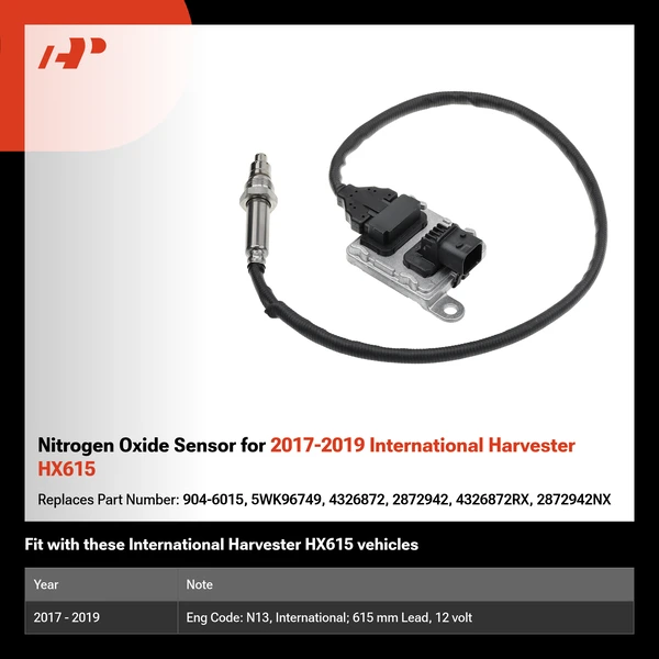 Nitrogen Oxide Sensor for 2017-2019 International Harvester HX615
