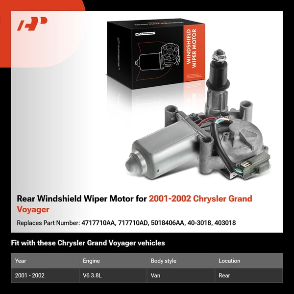 Rear Windshield Wiper Motor for 2001-2002 Chrysler Grand Voyager