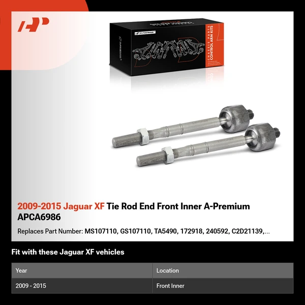 2009-2015 Jaguar XF Tie Rod End Front Inner A-Premium APCA6986