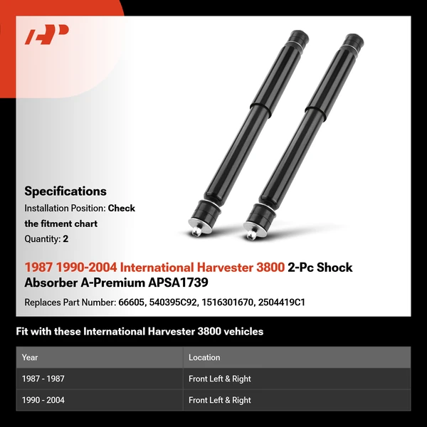 1987 1990-2004 International Harvester 3800 2-Pc Shock Absorber A-Premium APSA1739