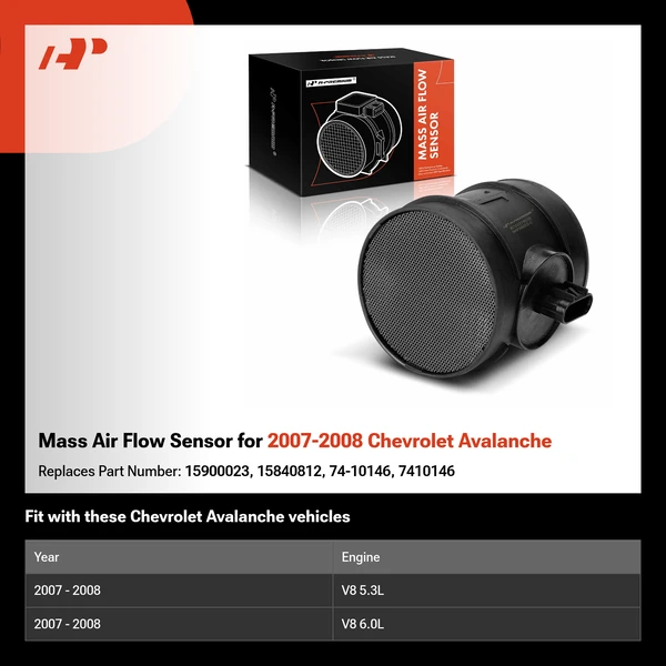 Mass Air Flow Sensor for 2007-2008 Chevrolet Avalanche