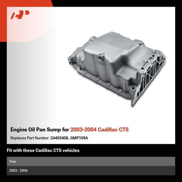 Engine Oil Pan Sump for 2003-2004 Cadillac CTS