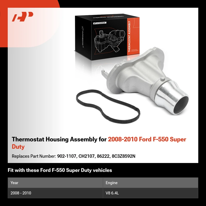 Thermostat Housing Assembly for 2008-2010 Ford F-550 Super Duty